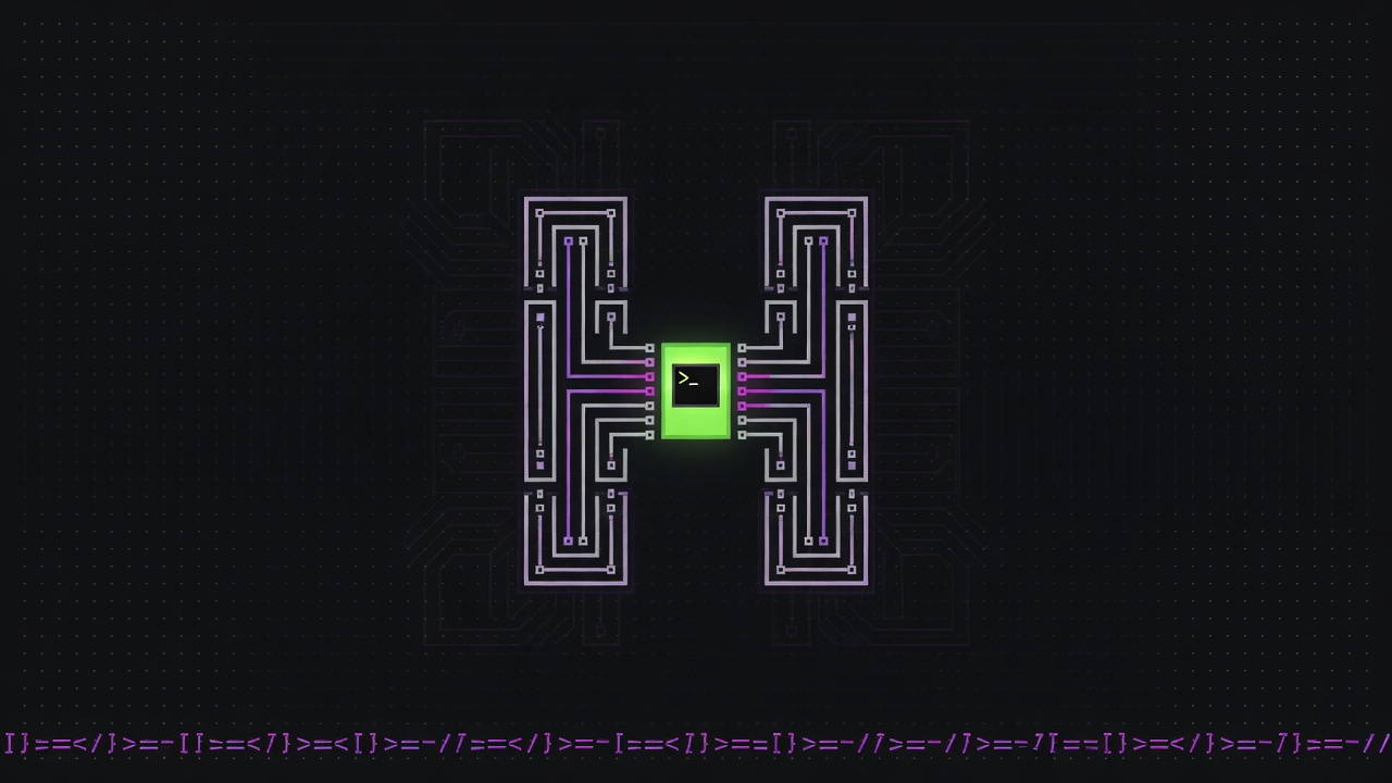Hyper terminal AI coding agent banner